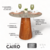 Mesa De Jantar Cone Redonda com Vidro Cairo Casa Uai Fendi 90x90 - comprar online