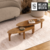 Conjunto 1,40 x 0,45 Mesa de Centro Laminada Folha Orgânica Casa Uai Mel - comprar online