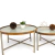 Mesa De Centro com Vidro Aço Carbono 60/50 Dakota Casa Uai Off White Champanhe na internet