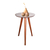 Mesa De Canto Lateral Pé Palito Fendi com Vidro 40 cm Diâmetro 60 cm Altura Casa Uai - comprar online