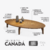 Mesa de Centro Laminada Folha Orgânico Canada 100x45 Casa Uai Mel - Casa Uai Móveis