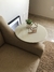 Mesa de Apoio com Vidro para Sofá 35cm Servia Casa Uai Off White - Casa Uai Móveis