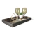 Bandeja Decorativa Flutuante Espelho Bronze 50X30 Grafite Metalizada Casa Uai - comprar online