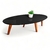Mesa de Centro Oval com Vidro 100x45 Londres - Casa Uai - loja online