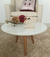 Mesa De Centro Vidro Pé Palito Off White 60 cm de Diâmetro e 35 cm de altura - comprar online