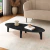 Mesa de Centro Oval Orgânico Laminada ÉBano 100x45cm Canada - comprar online