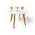 Mesa de Jantar Tampo Redondo com Vidro 90cm Slim Casa Uai Branco - comprar online