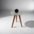 Mesa Lateral com Vidro Sofá Paris 40x50 Casa Uai Off White - comprar online