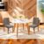 Mesa de Jantar Tampo Redondo com Vidro 90cm Slim Casa Uai Branco