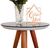 Mesa De Canto Lateral Pé Palito Off White com Espelho Bronze 40 cm Diâmetro 70 cm Altura Casa Uai na internet
