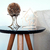 Mesa De Canto Lateral Pé Palito Preta com Vidro 40 cm Diâmetro 70 cm Altura Casa Uai - comprar online