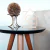 Mesa De Canto Lateral Pé Palito Preta com Vidro 40 cm Diâmetro 70 cm Altura Casa Uai - comprar online
