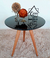 Imagem do Mesa De Lateral com Vidro Sofá Paris 50x60 Casa Uai Preta