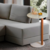 Mesa de Apoio com Vidro para Sofá 35cm Servia Casa Uai Off White - comprar online