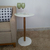 Mesa Lateral Pé Reto Branca com Vidro Tokio 45 Cm Casa Uai - loja online