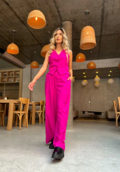 PANTALONA AURORA LINHO FRAMBOESA