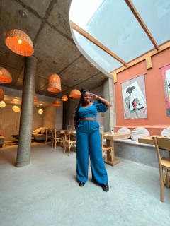 Imagem do PANTALONA AURORA LINHO AZUL ÍNDIGO