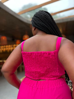 CROPPED ARPOADOR LINHO PINK - SUNNY SOUL