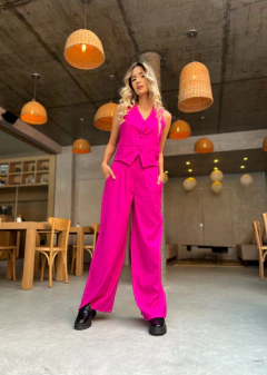PANTALONA AURORA LINHO FRAMBOESA - loja online