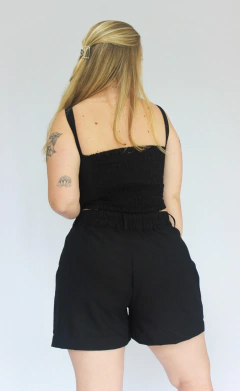 SHORTS AURORA LINHO PRETO - SUNNY SOUL