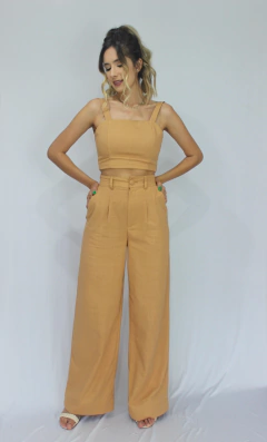 Imagem do PANTALONA AURORA LINHO AMÊNDOA