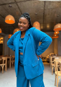 BLAZER VENEZA LINHO AZUL ÍNDIGO