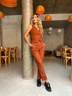 Imagem do CALÇA AURORA LINHO MARROM