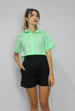 SHORTS AURORA LINHO PRETO - loja online