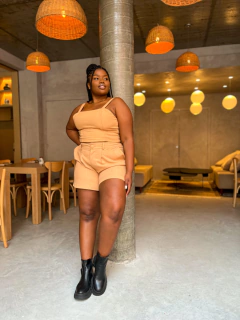 SHORTS AURORA LINHO AMENDOA - loja online