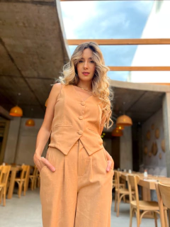 PANTALONA AURORA LINHO AMENDOA - SUNNY SOUL