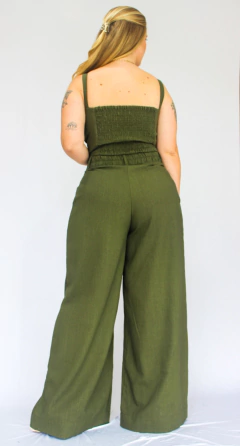 PANTALONA AURORA LINHO VERDE MILITAR na internet