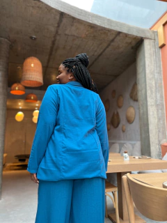 BLAZER VENEZA LINHO AZUL ÍNDIGO - loja online