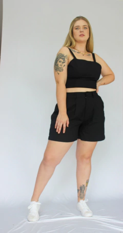 Imagem do SHORTS AURORA LINHO PRETO