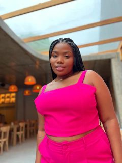 CROPPED ARPOADOR LINHO PINK