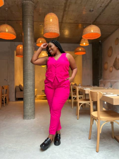Imagem do COLETE LINHO LEOPOLDINA PINK