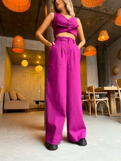 PANTALONA AURORA LINHO ROXO - loja online