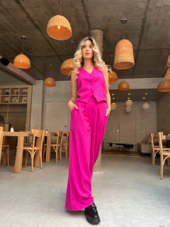 PANTALONA AURORA LINHO FRAMBOESA