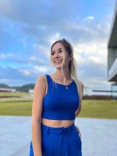 TOP CANELADO LÍRIO AZUL ROYAL - comprar online