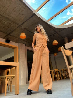 PANTALONA AURORA LINHO AMENDOA - SUNNY SOUL