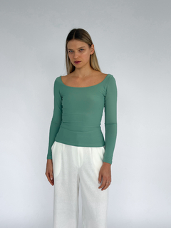 BLUSA MANGA LONGA LOLA PISTACHE - loja online