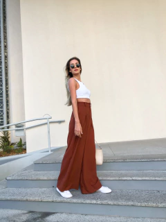 PANTALONA AURORA LINHO MARROM