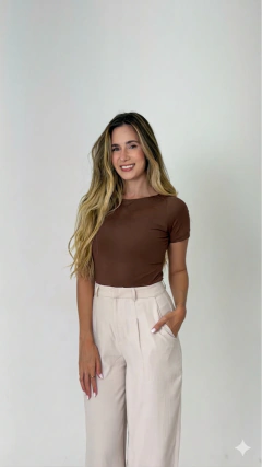 BLUSA POLIAMIDA - dupla e com decote redondo - comprar online