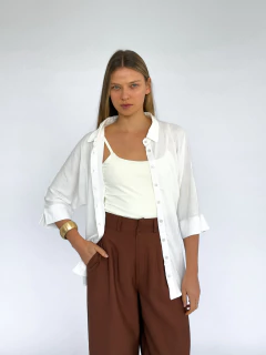 CAMISA FRESCOR VISCOLINHO OFF WHITE - comprar online