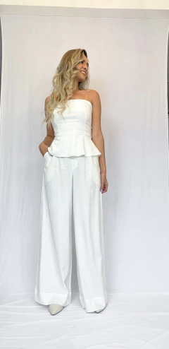 BLUSA TOMARA QUE CAIA LINHO OFF WHITE na internet