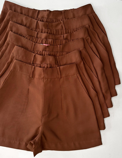 SHORTS ÁUREA ALFAIATARIA MARROM