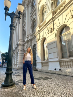 CALÇA AURORA LINHO MARINHO - loja online