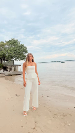 PANTALONA ÁUREA LINHO OFF WHITE - comprar online