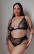 Conjunto Julia com Sutiã Triângulo e Calcinha Tanga Preto - comprar online