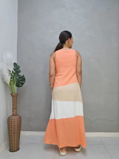 Vestido Longo Tricolor - Exclusiva Store