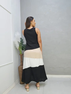 Imagem do Vestido Longo Tricolor